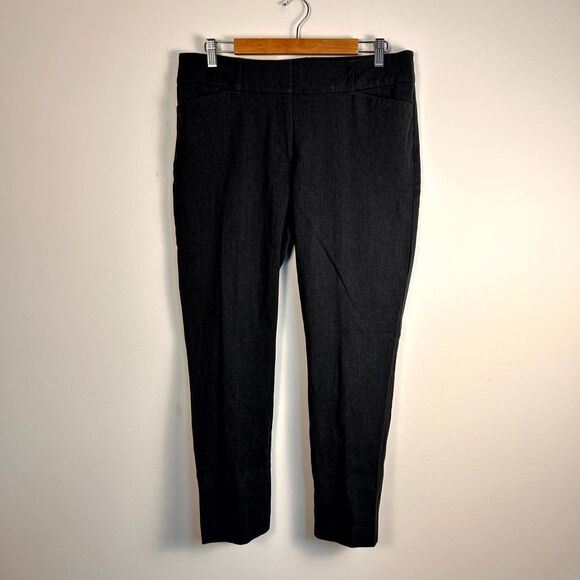 LOFT Pants - LOFT Outlet Curvy Skinny Ankle Pants Womens 12 Black Stretch Flat Front Casual